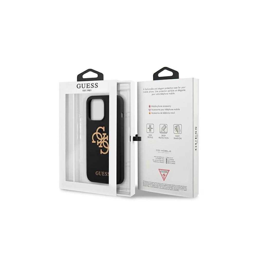 Dėklas Guess GUHCP13XLS4GGBK iPhone 13 Pro Max6,7" juoda/juodas hard case Silicone 4G Logo