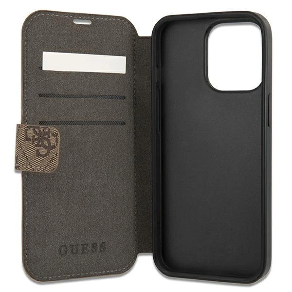 Guess Telefono dėklas iPhone 13 Pro Max, rudas