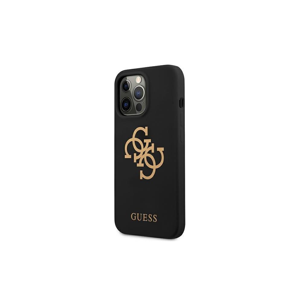 Dėklas Guess GUHCP13XLS4GGBK iPhone 13 Pro Max6,7" juoda/juodas hard case Silicone 4G Logo