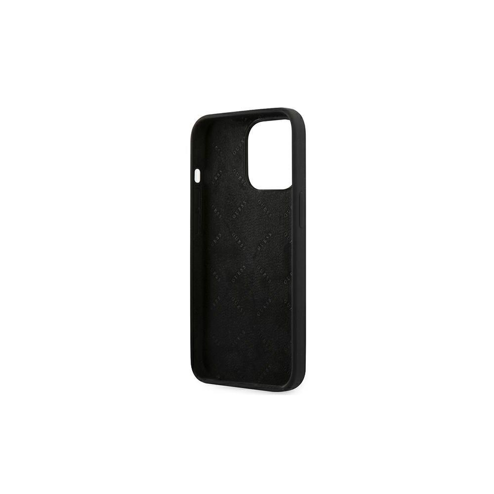 Dėklas Guess GUHCP13XLS4GGBK iPhone 13 Pro Max6,7" juoda/juodas hard case Silicone 4G Logo