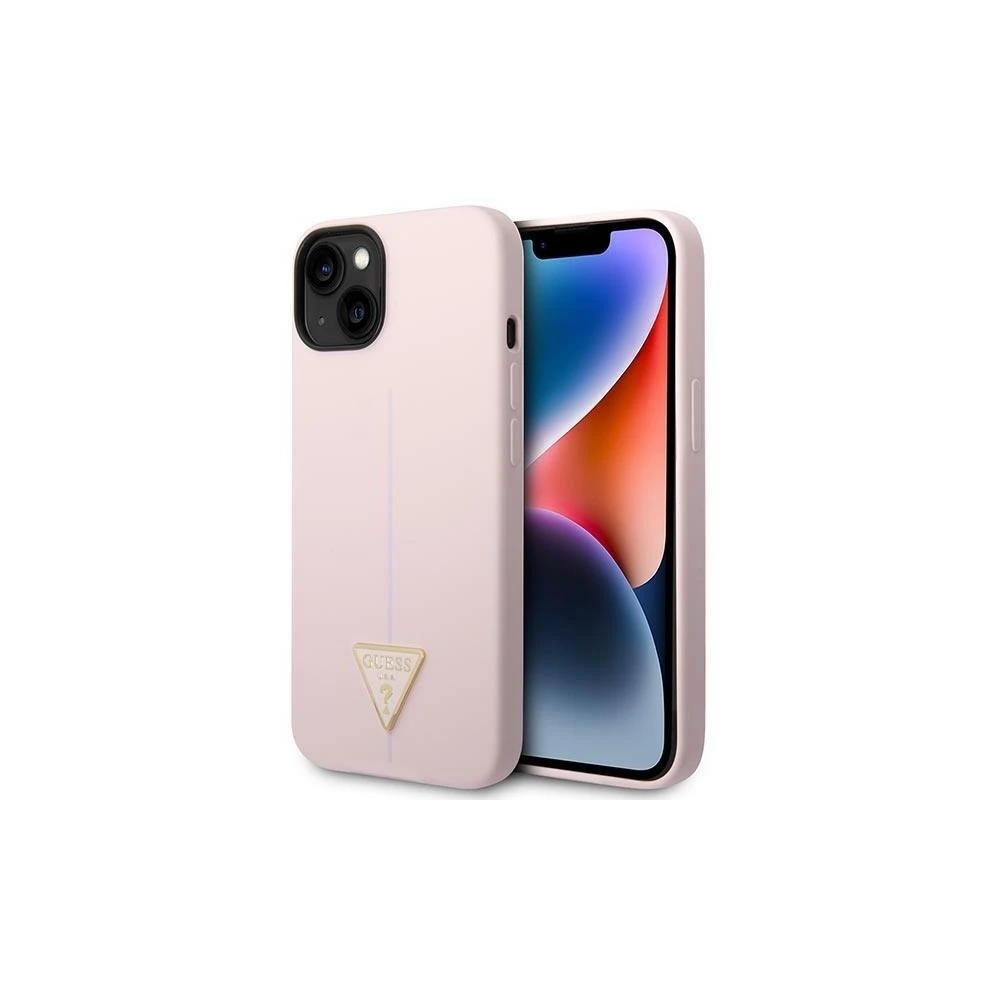 Dėklas Guess Silicone Triangle iPhone 14 Pro 6.1" Case - Violetinė