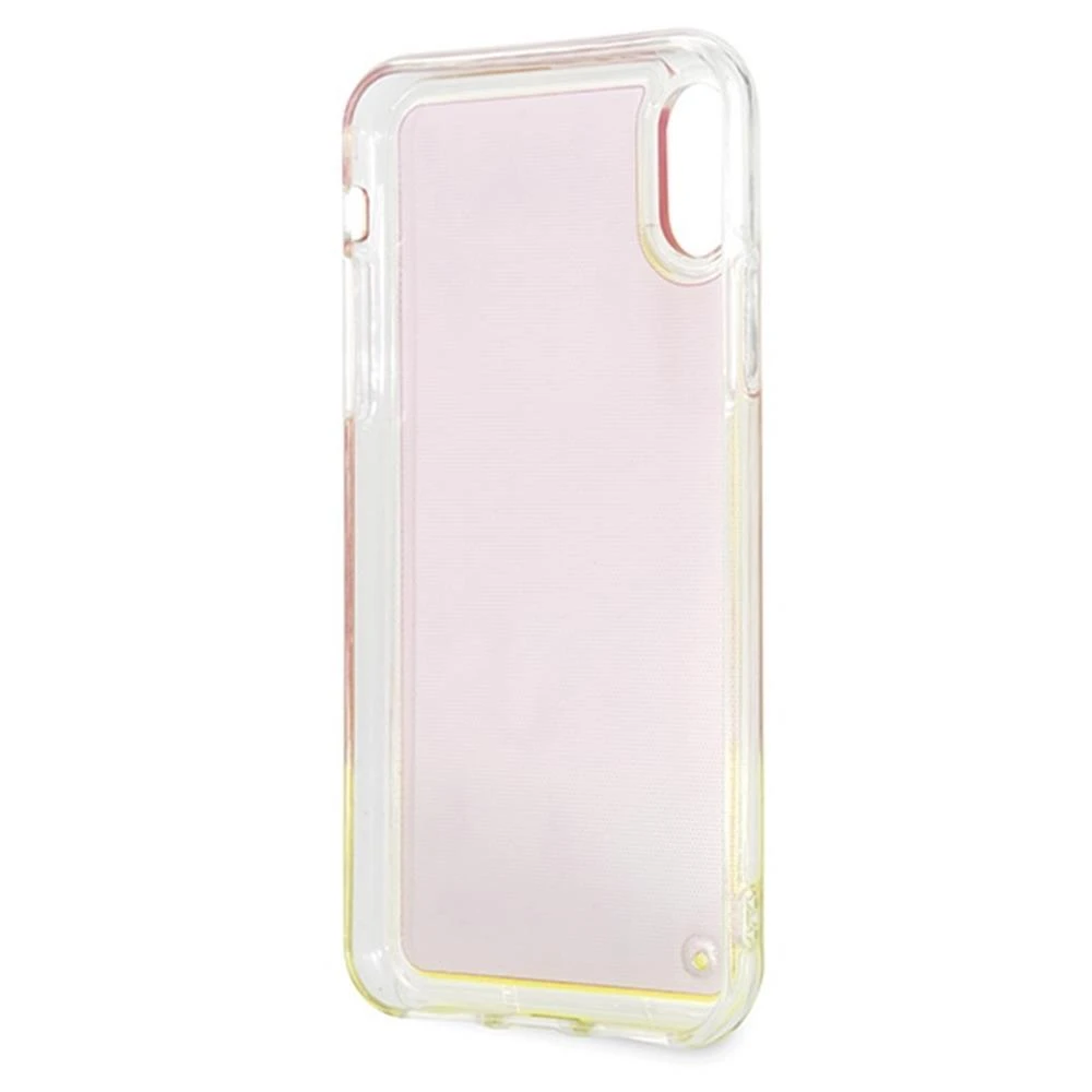 Guess GUHCPXGLCPI iPhone X/Xs rožinė /rožinis kietas dėklas California Glow in the dark