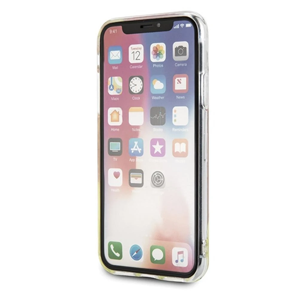 Guess GUHCPXGLCPI iPhone X/Xs rožinė /rožinis kietas dėklas California Glow in the dark