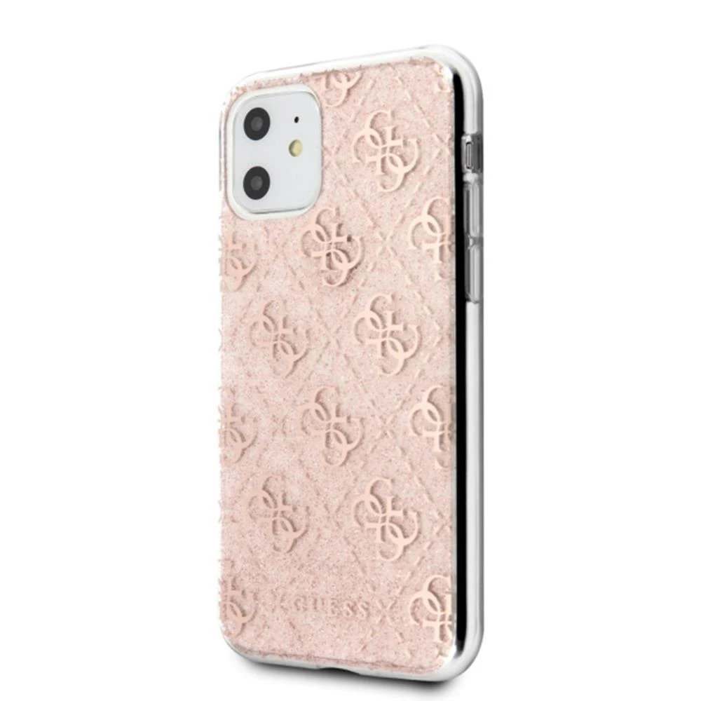 Dėklas Guess GUHCA72PCU4GLPI A72 A725 pink/pink hard case 4G Glitter