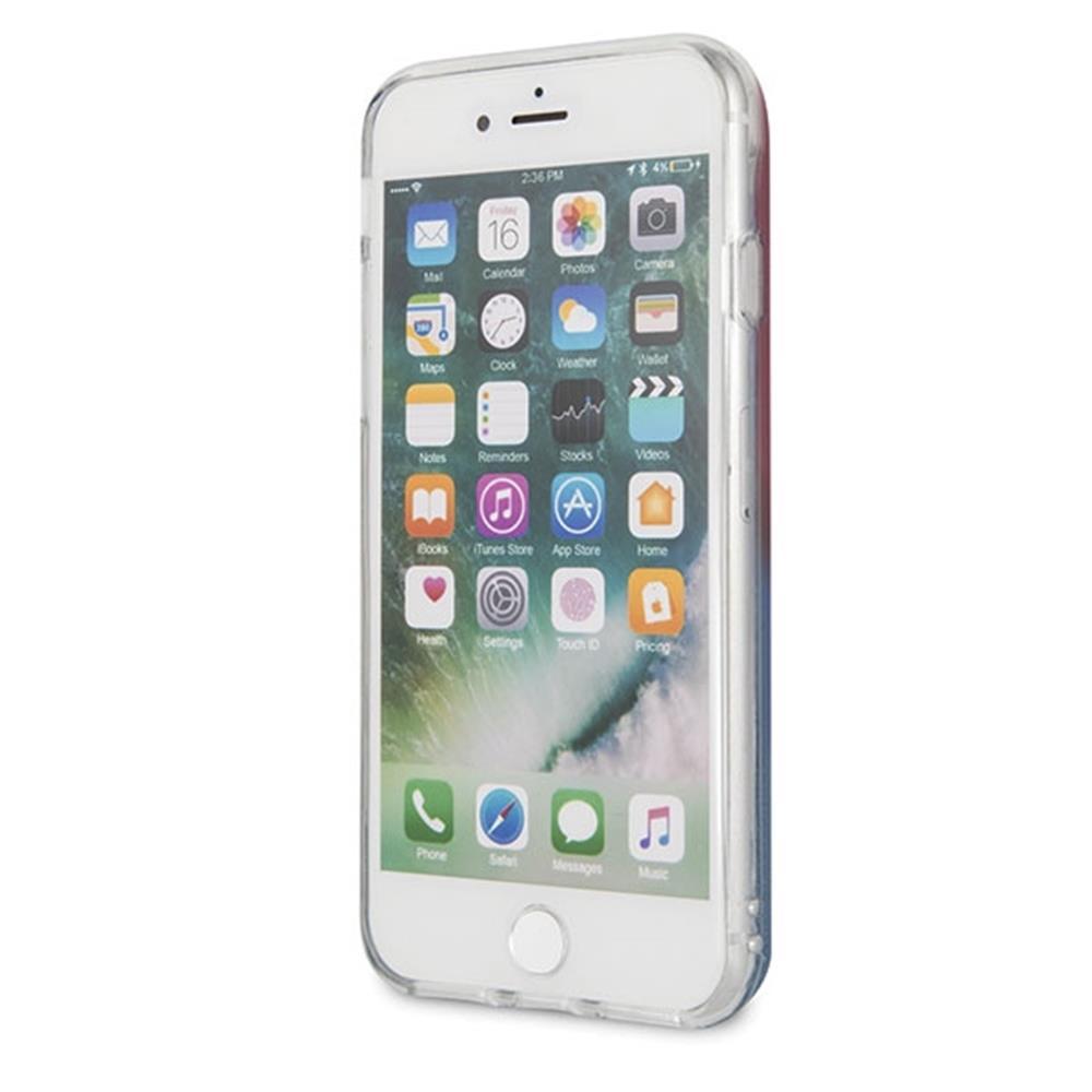 Dėklas Guess California Glow tamsiame dėkle, skirta iPhone 7 / 8 / SE 2020 - raudona