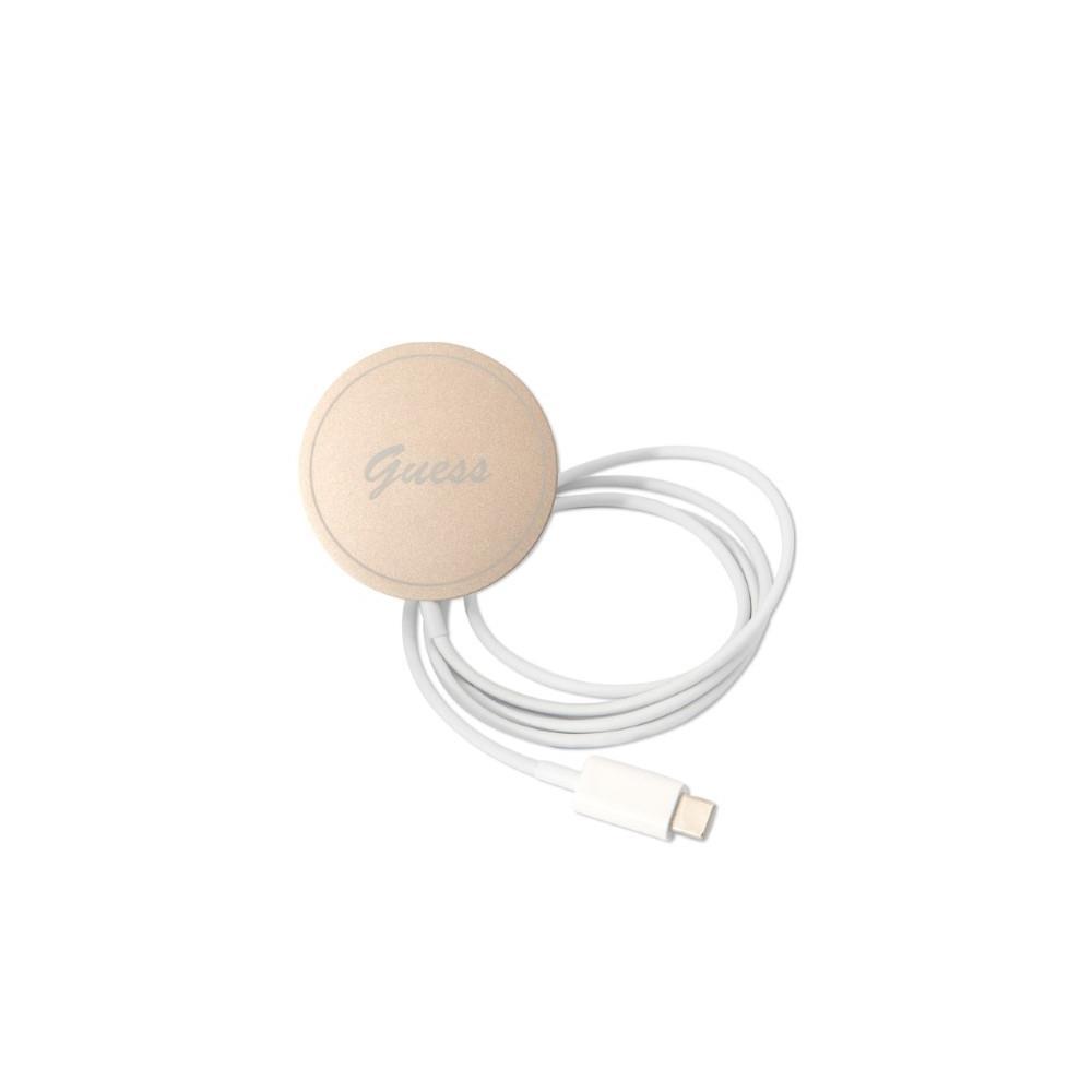 Apple iPhone 14 Guess dėklas 4G Print MagSafe + Belaidis Įkroviklis (GUBPP14XHJEACSA) mėlynos spalvos