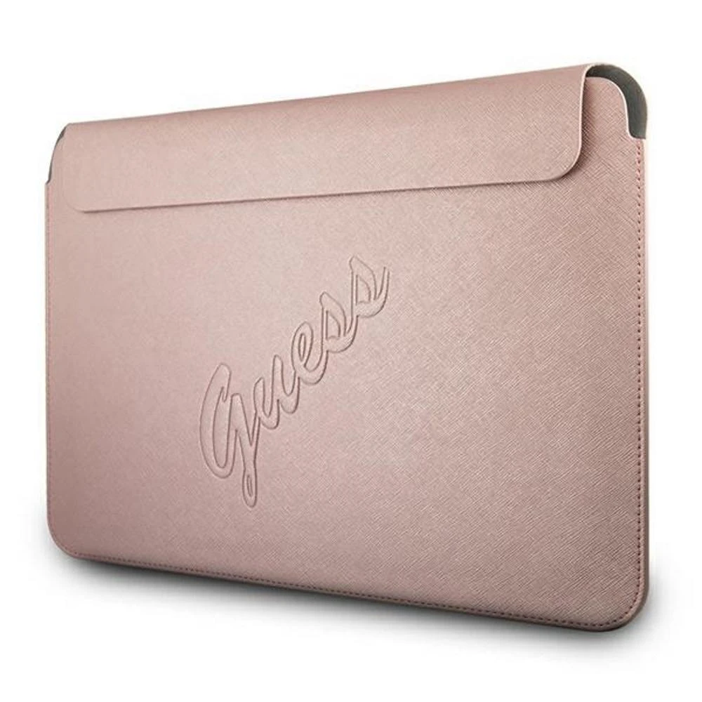 Guess Sleeve GUCS13PUSASPI 13" rowy / Rožinė Saffiano Script