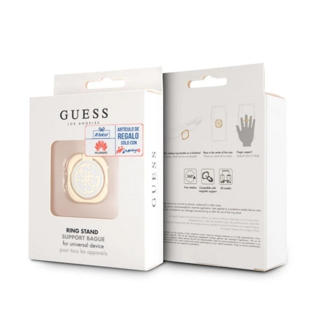 Guess Ring stand GURSEQGWH auksinis & baltos spalvos 4G