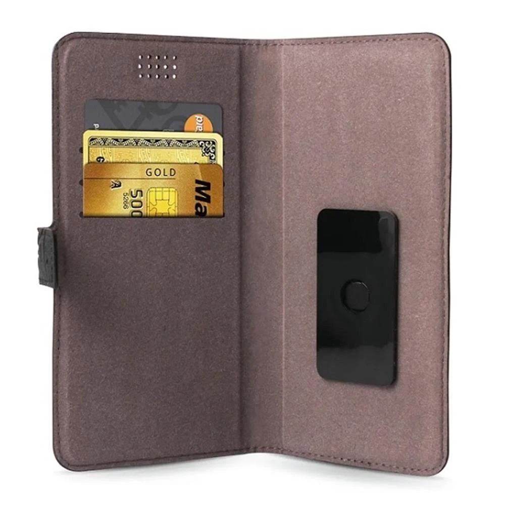 Guess Universalus dėklas GUBKLHEBK 4,6 - 5,2 juodas 4G Heritage max 14,5x7,5cm