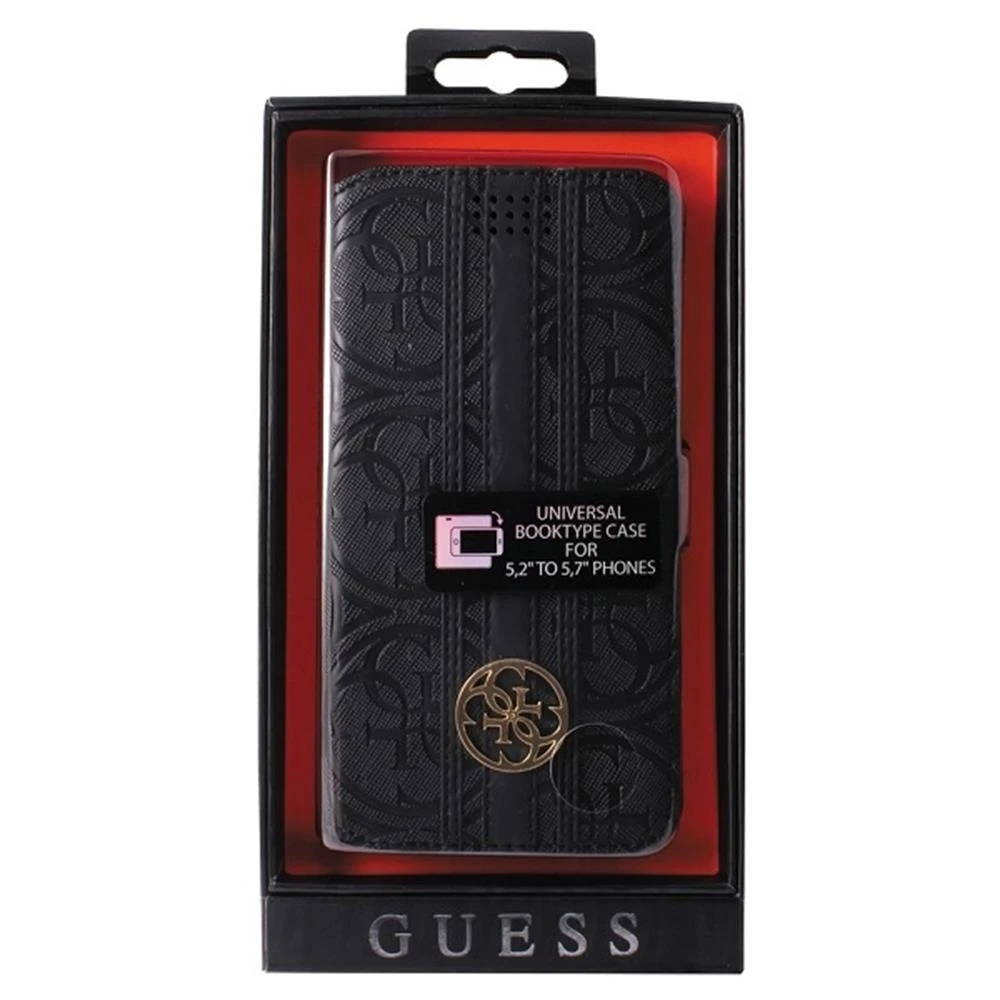 „Guess 4G Heritage Book Universal XL“ dėklas 5.2" - 5.7" - juodas