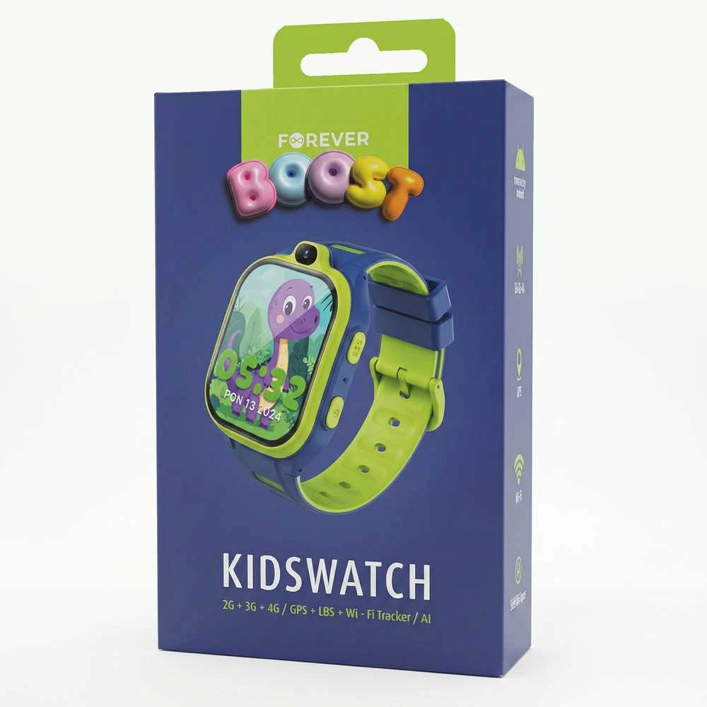 Išmanusis laikrodis vaikams Forever Išmanusis laikrodis GPS WiFi 4G Kids Boost KW-530 mėlynas