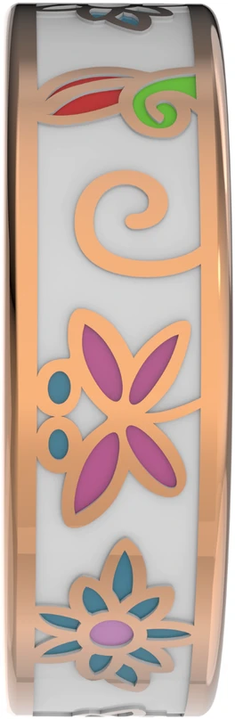 Išmanusis laikrodis „Forever Smartring Botanical SR-101“ rožinio aukso spalvos, 10 dydis