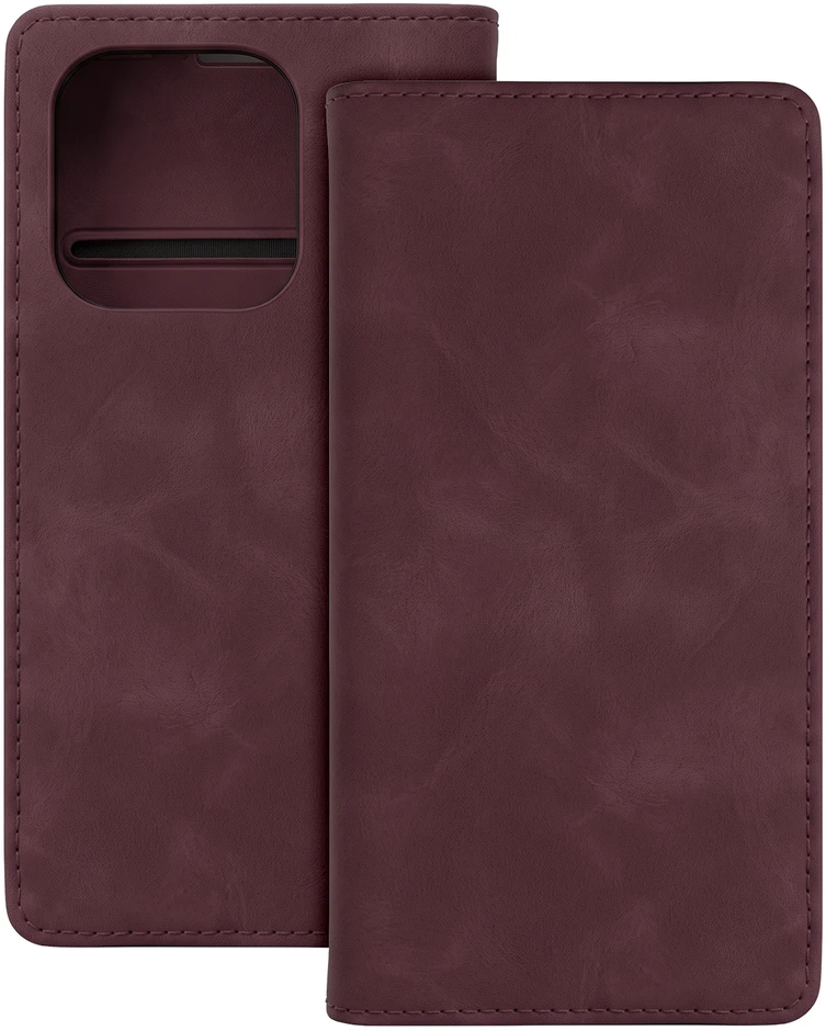 TFO Išmanusis zomšinis dėklas, skirtas Honor 600 lite, bordo spalvos