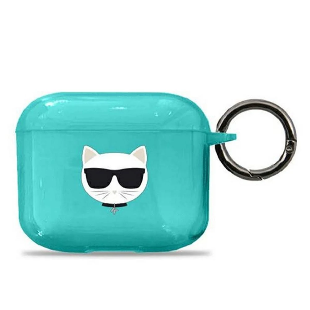 AirPods 3 dėklas su Choupette katinėliu ir karabinu