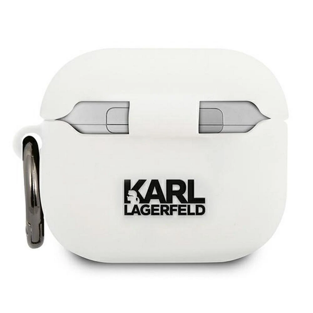Apple AirPods 3 ausinių dėklas Karl Lagerfeld silikoninis Choupette (KLACA3SILCHWH) baltos spalvos