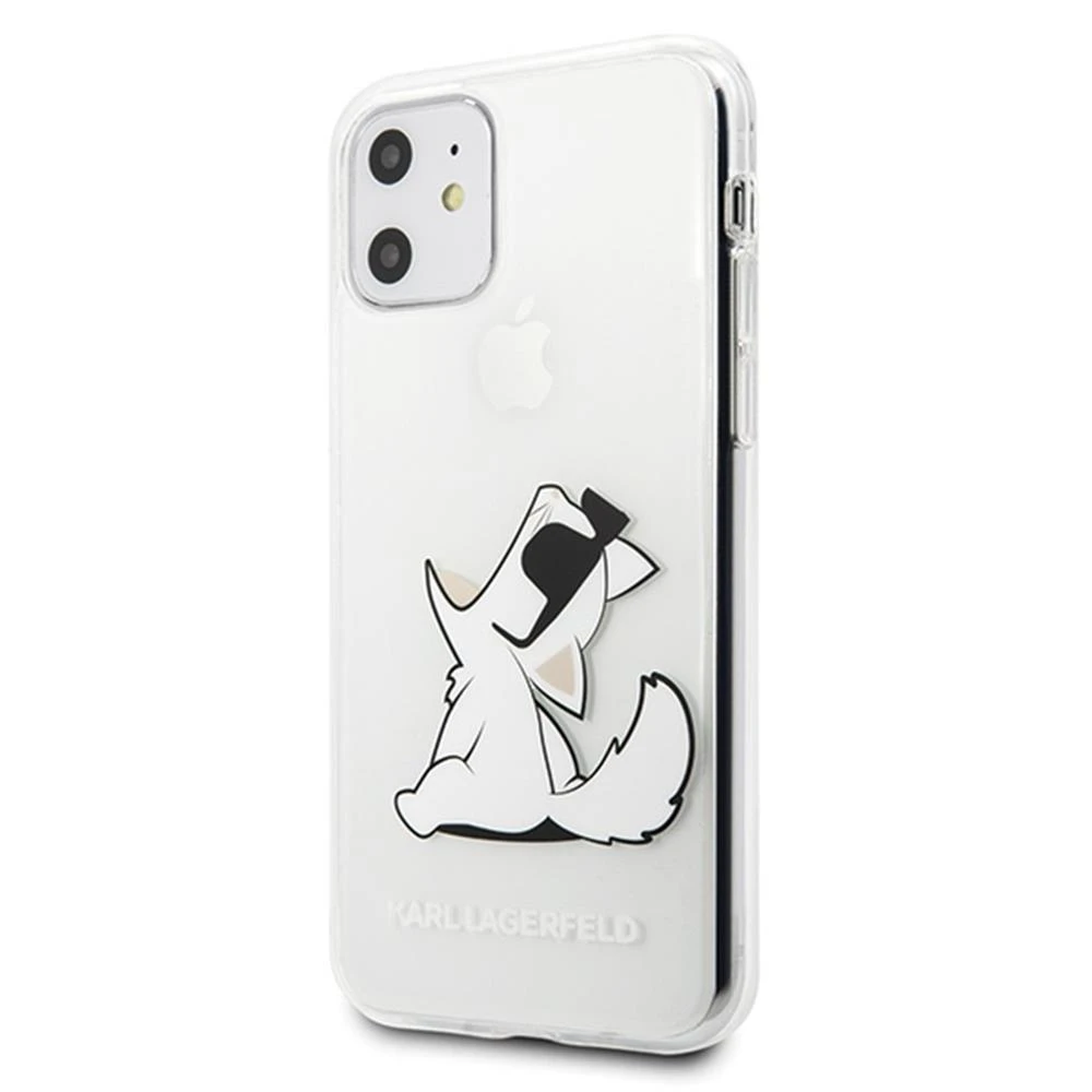 Karl Lagerfeld dėklas, skirtas iPhone 11 KLHCN61CFNRC permatomam kietam dėklui Choupette Fun