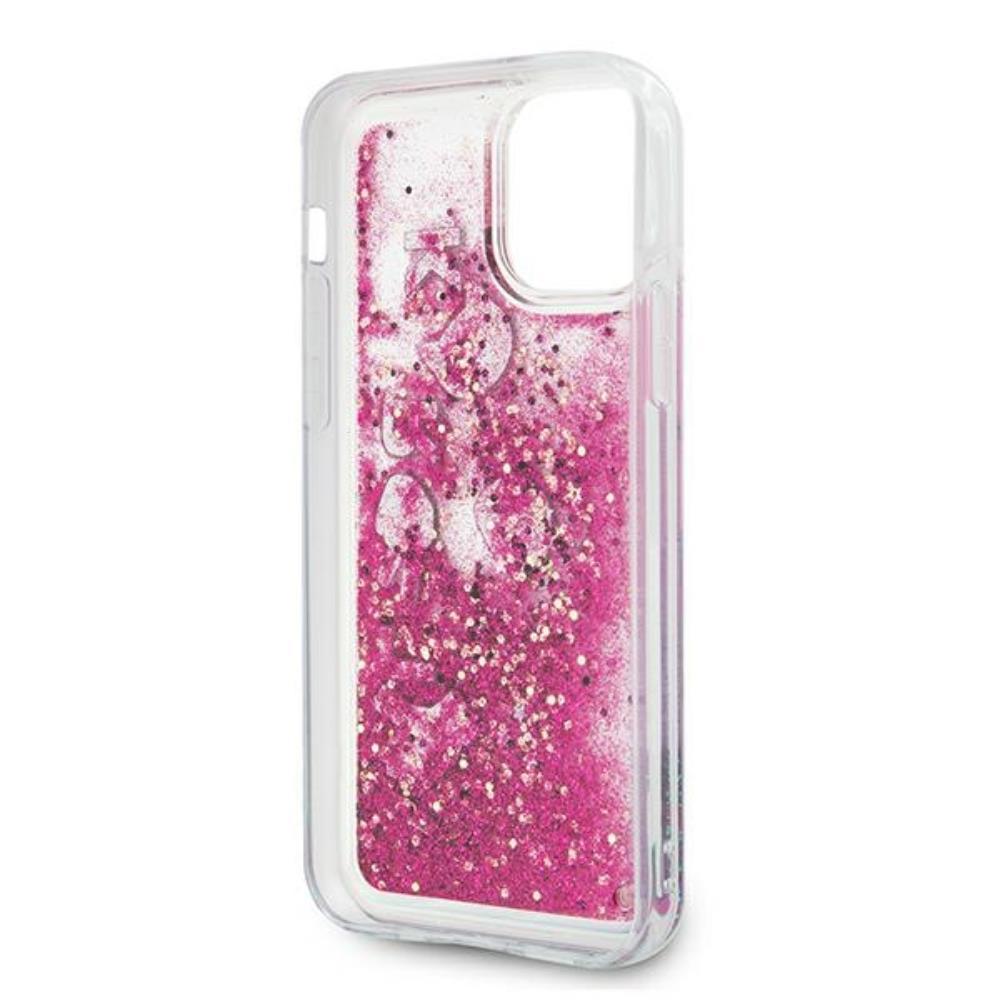 Karl Lagerfeld dėklas, skirtas iPhone 12 Mini 5,4" KLHCP12SROPI kietas dėklas, rožinis "Glitter Charms"