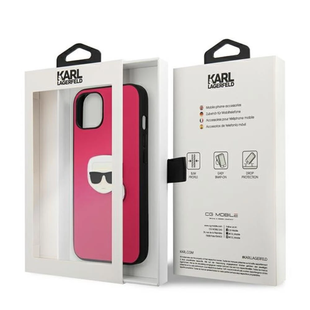 Karl Lagerfeld KLHCP13XCTR, skirta Apple iPhone 13 Pro Max 6,7" – kietas skaidrus dėklas su Choupette galvute