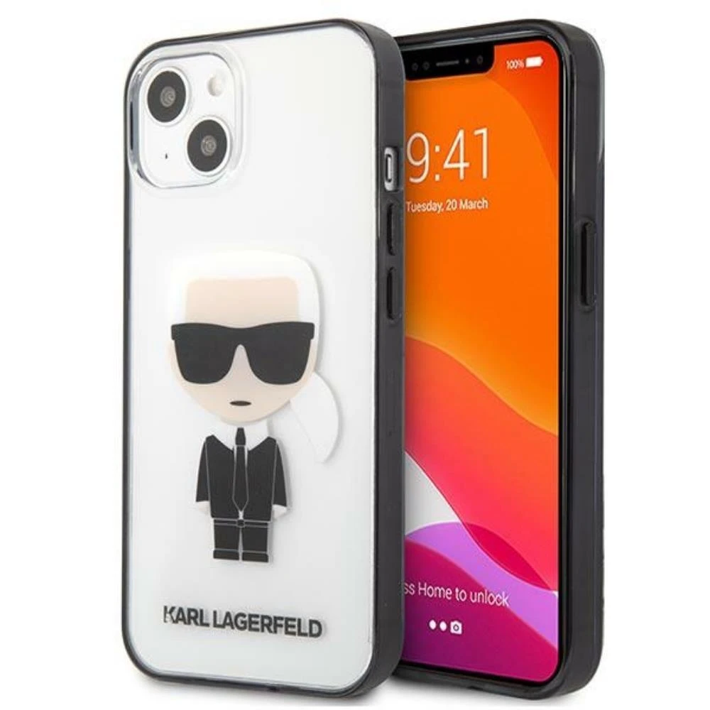 Dėklas Karl Lagerfeld KLHCP13SHIKCK Apple iPhone 13 mini 5,4″ skaidrus Ikonik Karl