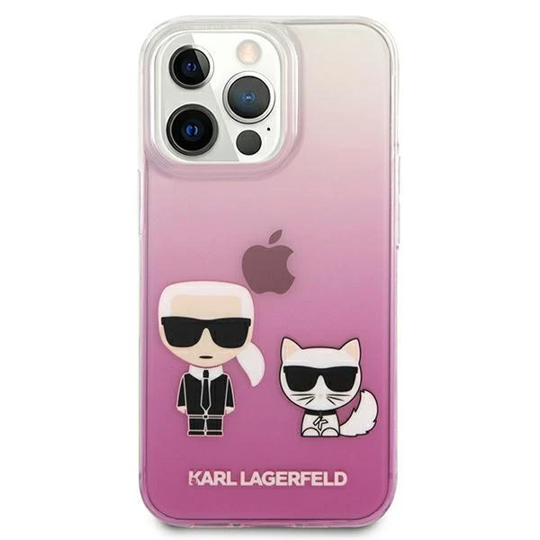 Dėklas Karl Lagerfeld KLHCP13SCKTRP HARDCASE KARL&CHOUPETTE IPHONE 13 MINI Rožinis