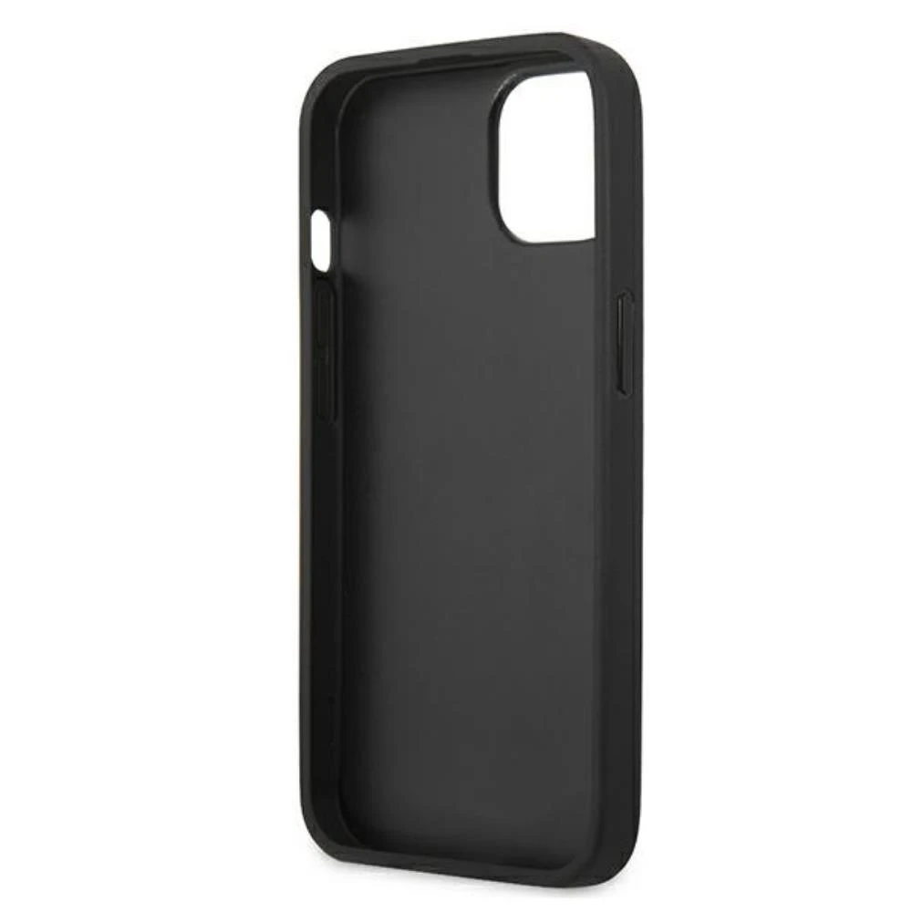 Dėklas Karl Lagerfeld Hardcase Saffiano Ikonik Karl`s Patch KLHCP13SOKPK galinis dangtelis, Apple, iPhone 13 mini, TPU, Juodas, 5,4 "