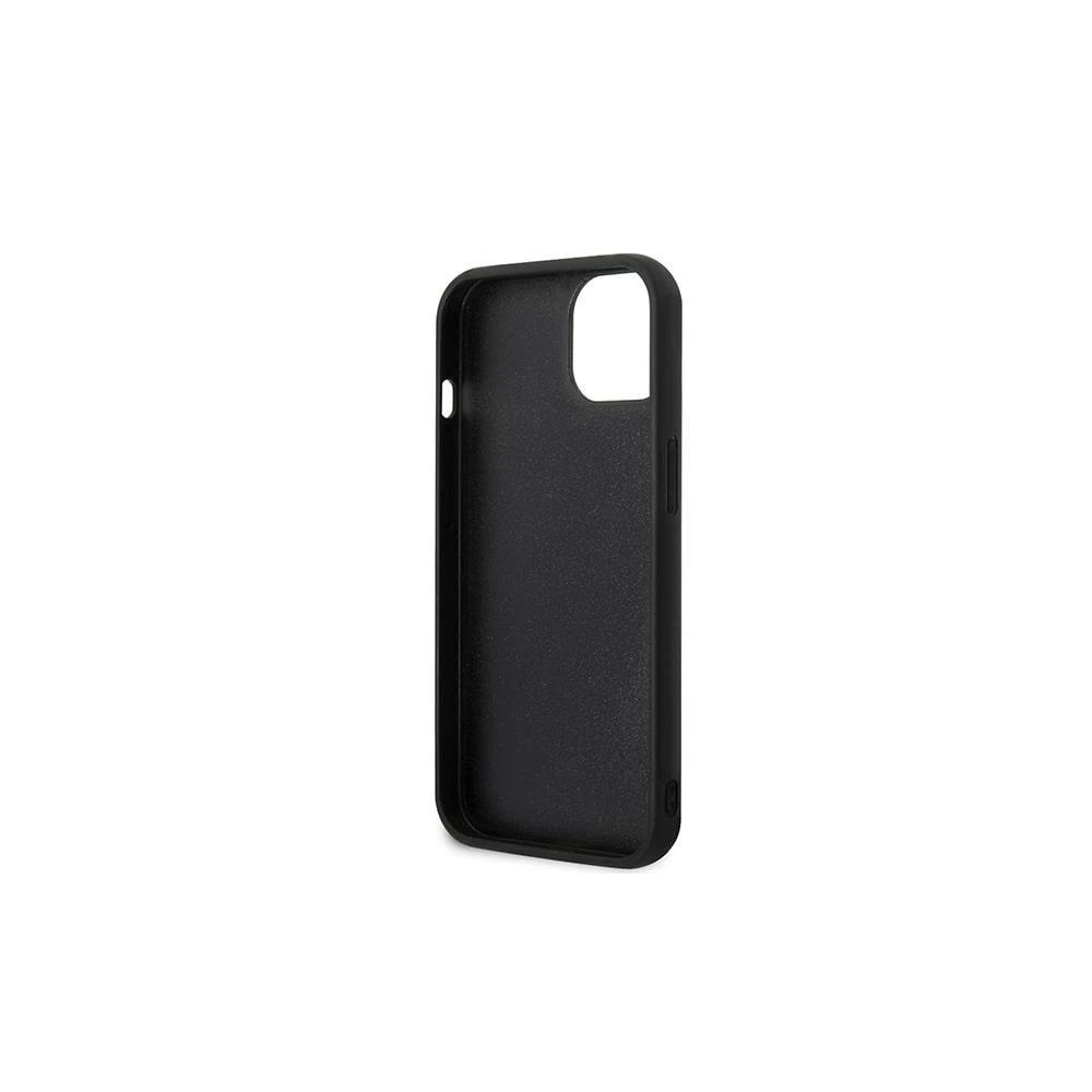 Karl Lagerfeld KLHCP13X3DKPK iPhone 13 Pro Max 6,7″juodos spalvos kietas dėklas Ikonik Patch