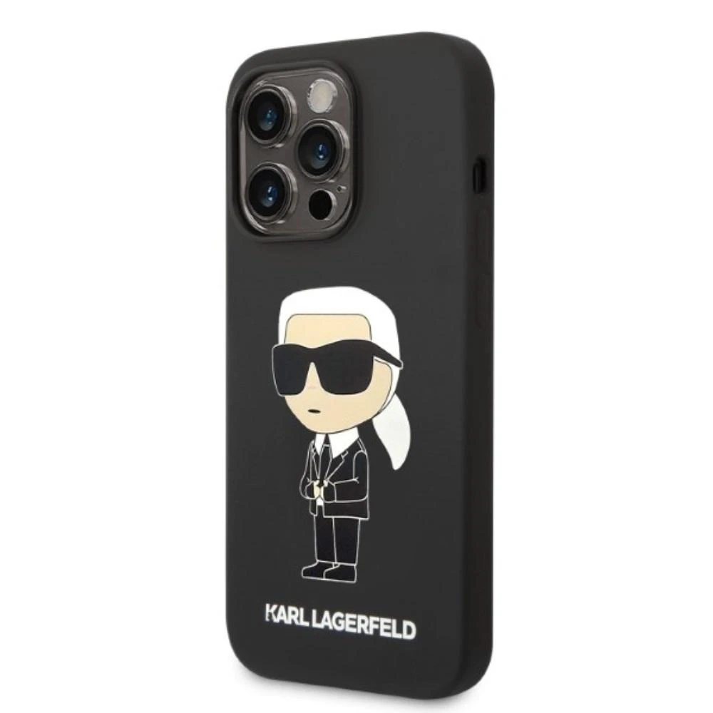 Dėklas Karl Lagerfeld KLHCP14MSNIKBCK IPHONE 14 PLUS / 15 PLUS 6.7 "HARDCASE Juodas / Juodas SILICONE IKONIK