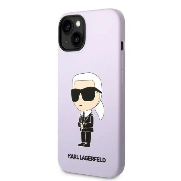 Dėklas Karl Lagerfeld KLHCP14MSNCHBCP IPHONE 14 PLUS / 15 PLUS 6.7 "HARDCASE Rožinis / Rožinis SILICONE CHOUPETTE