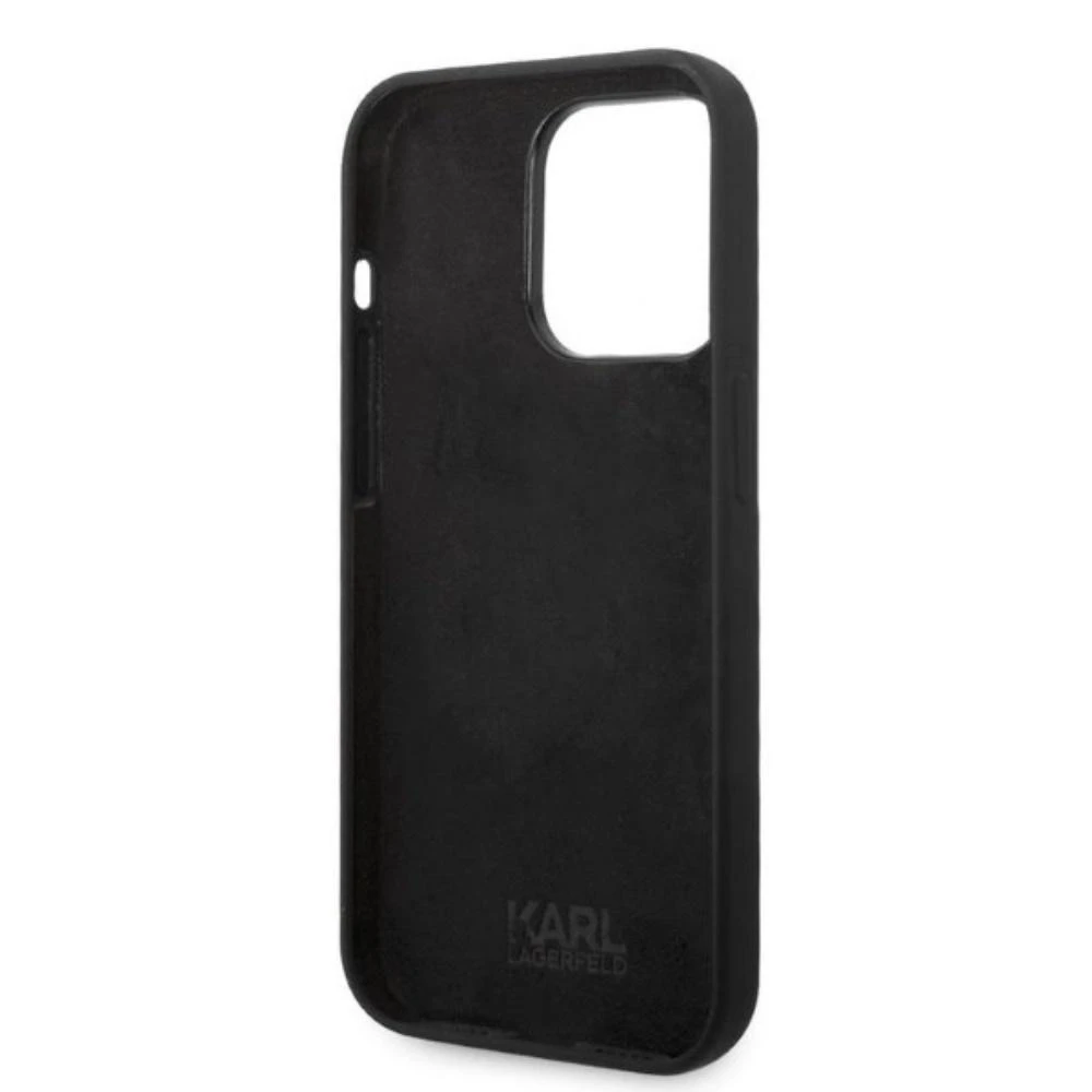 Dėklas Karl Lagerfeld KLHCP14MSNIKBCK IPHONE 14 PLUS / 15 PLUS 6.7 "HARDCASE Juodas / Juodas SILICONE IKONIK