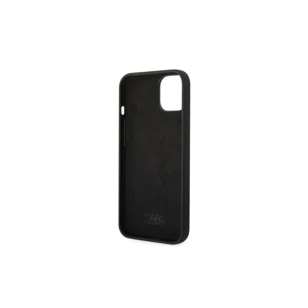 Dėklas Karl Lagerfeld Silicone RSG case for iPhone 14 Pro - juodas