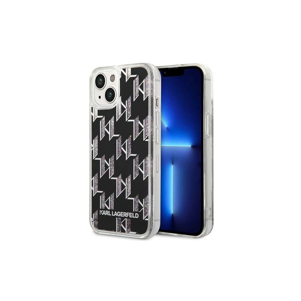 Karl Lagerfeld KLHCP14XLMNMK Apple iPhone 14 Pro Max 6,7″ kietas dėklas juodos spalvos Liquid Glitter Monogram