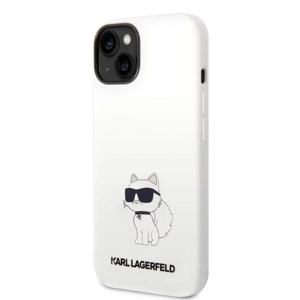 Karl Lagerfeld KLHCP14XSNCHBCH Apple iPhone 14 Pro Max 6,7″ kietas dėklas baltos spalvos Silicone Choupette