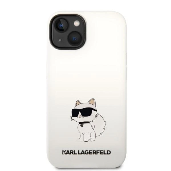 Karl Lagerfeld KLHCP14XSNCHBCH Apple iPhone 14 Pro Max 6,7″ kietas dėklas baltos spalvos Silicone Choupette
