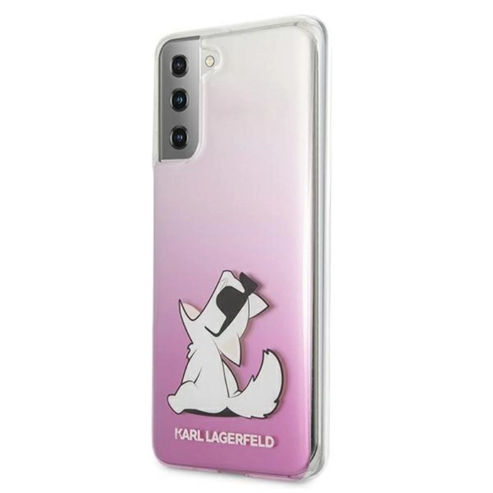 Karl Lagerfeld KLHCS21MCFNRCPI S21+ G996kietas dėklas rožinės spalvos Choupette Fun