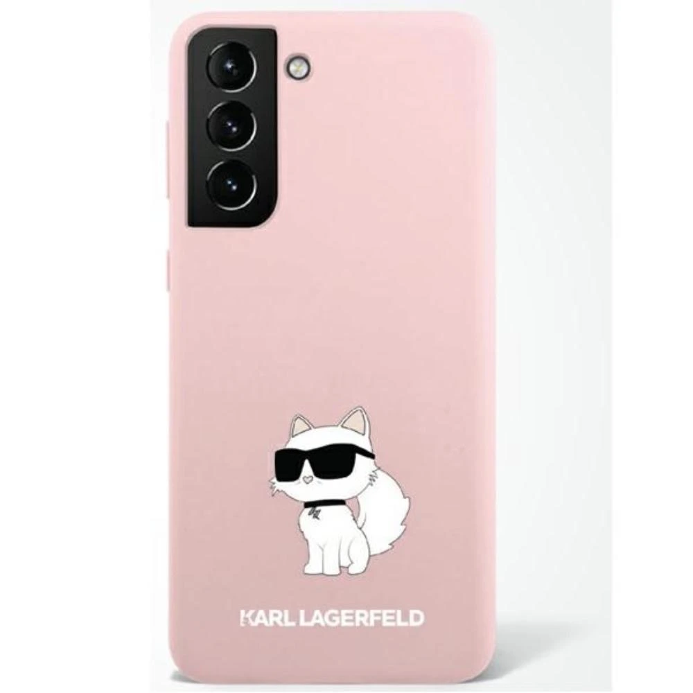 Karl Lagerfeld KLHCS23SSNCHBCP S23 S911 kietas dėklas rožinės spalvos Silicone Choupette