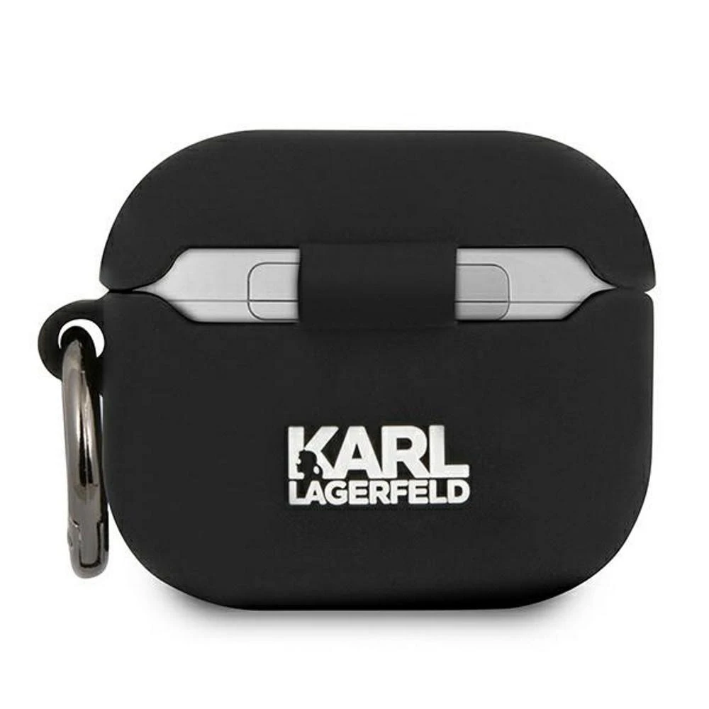 Karl Lagerfeld silikoninis Ikonik AirPods Cover skirta AirPods 3 - Juodas