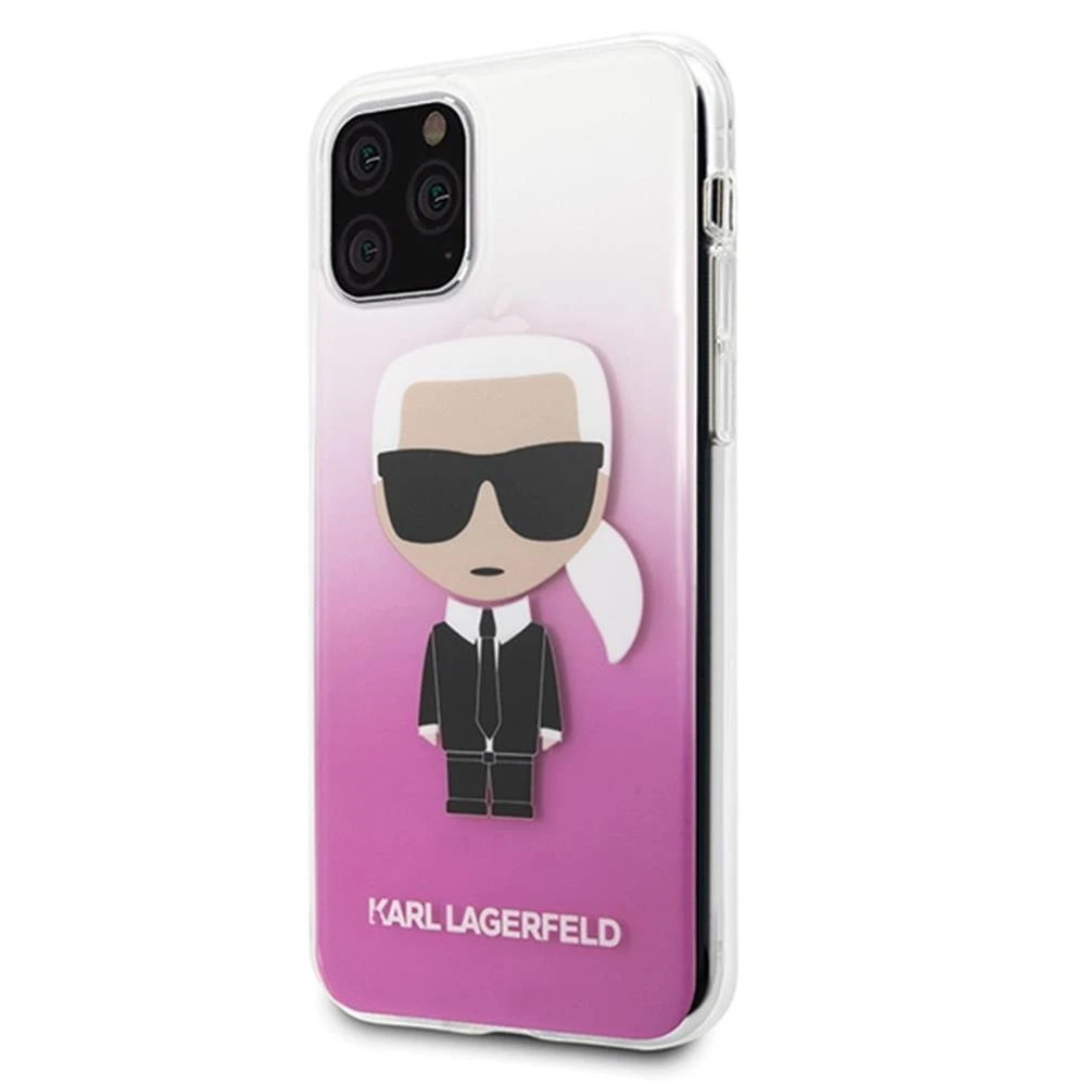 Dėklas Karl Lagerfeld KLHCN58TRDFKPI iPhone 11 Pro rožinė/pink Gradient Ikonik Karl