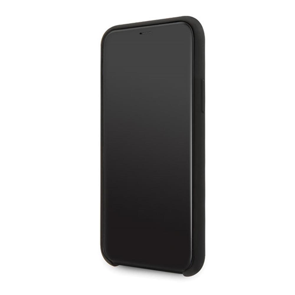 Karl Lagerfeld KLHCN58SLFKBK iPhone 11 Pro kietas dėklas juodas / juodas silikoninis ikoninis