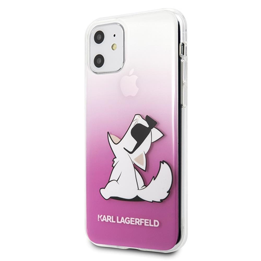 Dėklas Karl Lagerfeld PC/TPU Choupette Eat Case, skirtas iPhone 13 Pro Max, rožinis