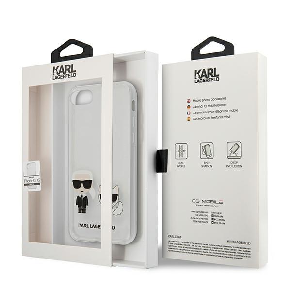 Skaidrus dėklas Karl Lagerfeld Karl & Choupette iPhone 13 mini