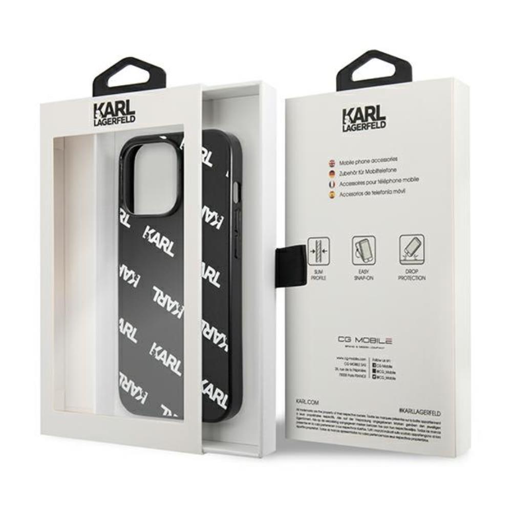 Dėklas Karl Lagerfeld KLHCP13XPULMBK3 iPhone 13Pro Max 6,7" hardcase juoda/juodas Allover