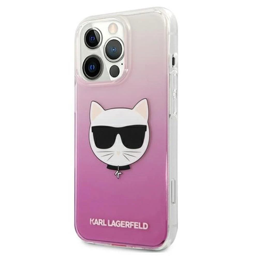 Apple iPhone 13 Pro Max Karl Lagerfeld dėklas Choupette Head (KLHCP13XCTRP) rožinės spalvos