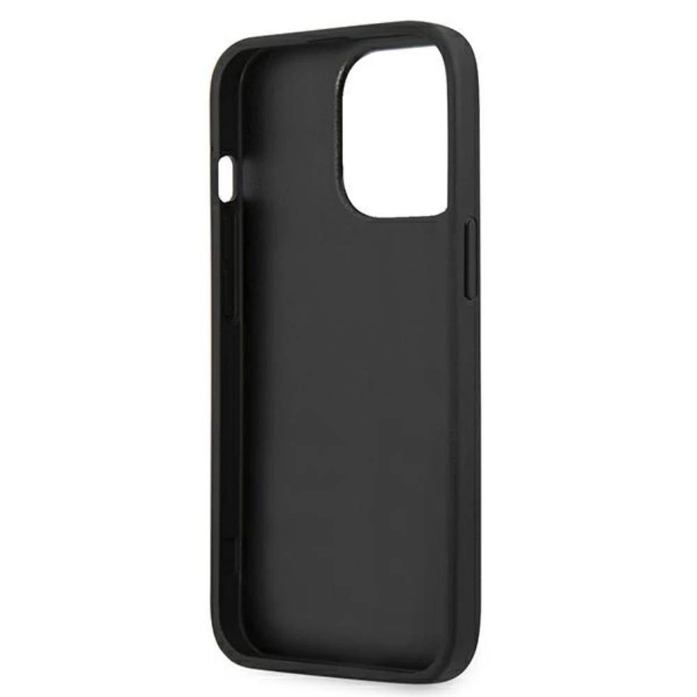 Karl Lagerfeld KLHCP13XPKMB iPhone 13 Pro Max 6,7" mėlyna/mėlynas kietas dėklas Oda Ikonik Karl's Head Metal