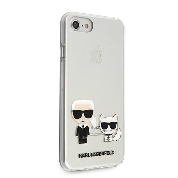 Skaidrus Karl Lagerfeld dėklas „Karl & Choupette“, skirtas iPhone 13 Pro / 13 - permatomas