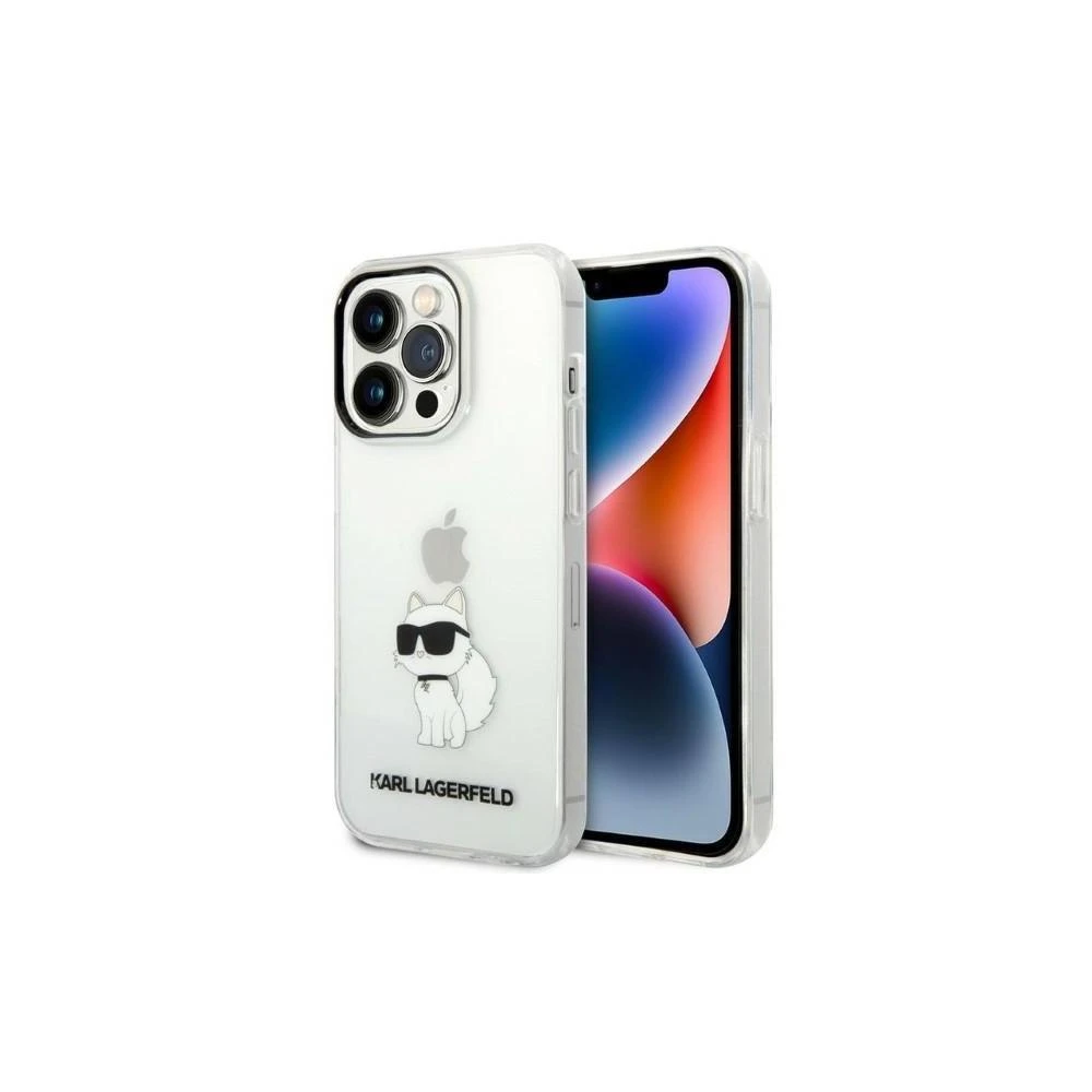 Apple iPhone 14 Pro Karl Lagerfeld dėklas IML GLIT NFT Karl&Choupette (KLHCP14LHNKCTGT) skaidrus