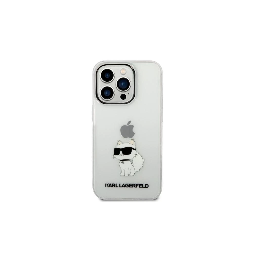 Apple iPhone 14 Pro Karl Lagerfeld dėklas IML GLIT NFT Karl&Choupette (KLHCP14LHNKCTGT) skaidrus