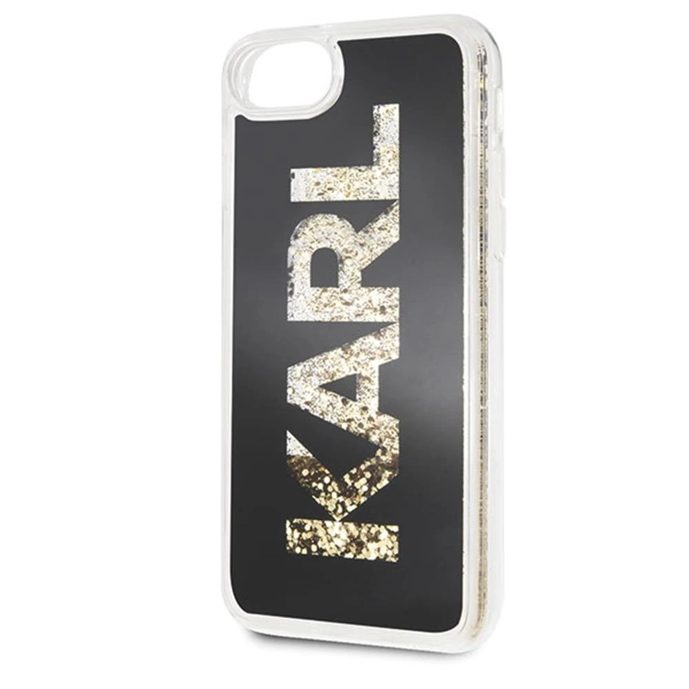 Dėklas Karl Lagerfeld Hard Case do iPhone 7/8 juoda/ Karl logo Glitter