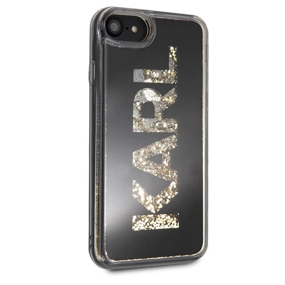 Dėklas Karl Lagerfeld Hard Case do iPhone 7/8 juoda/ Karl logo Glitter
