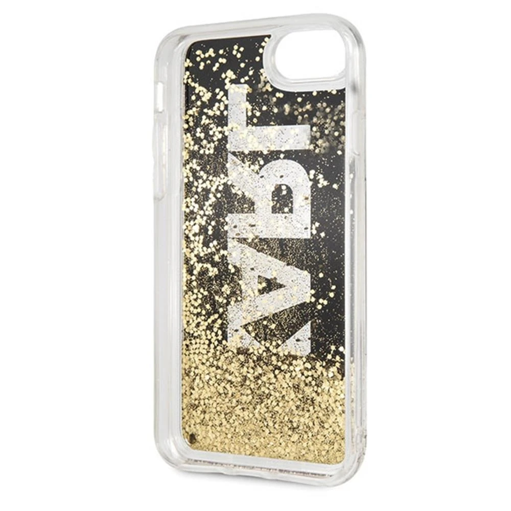 Dėklas Karl Lagerfeld Hard Case do iPhone 7/8 juoda/ Karl logo Glitter
