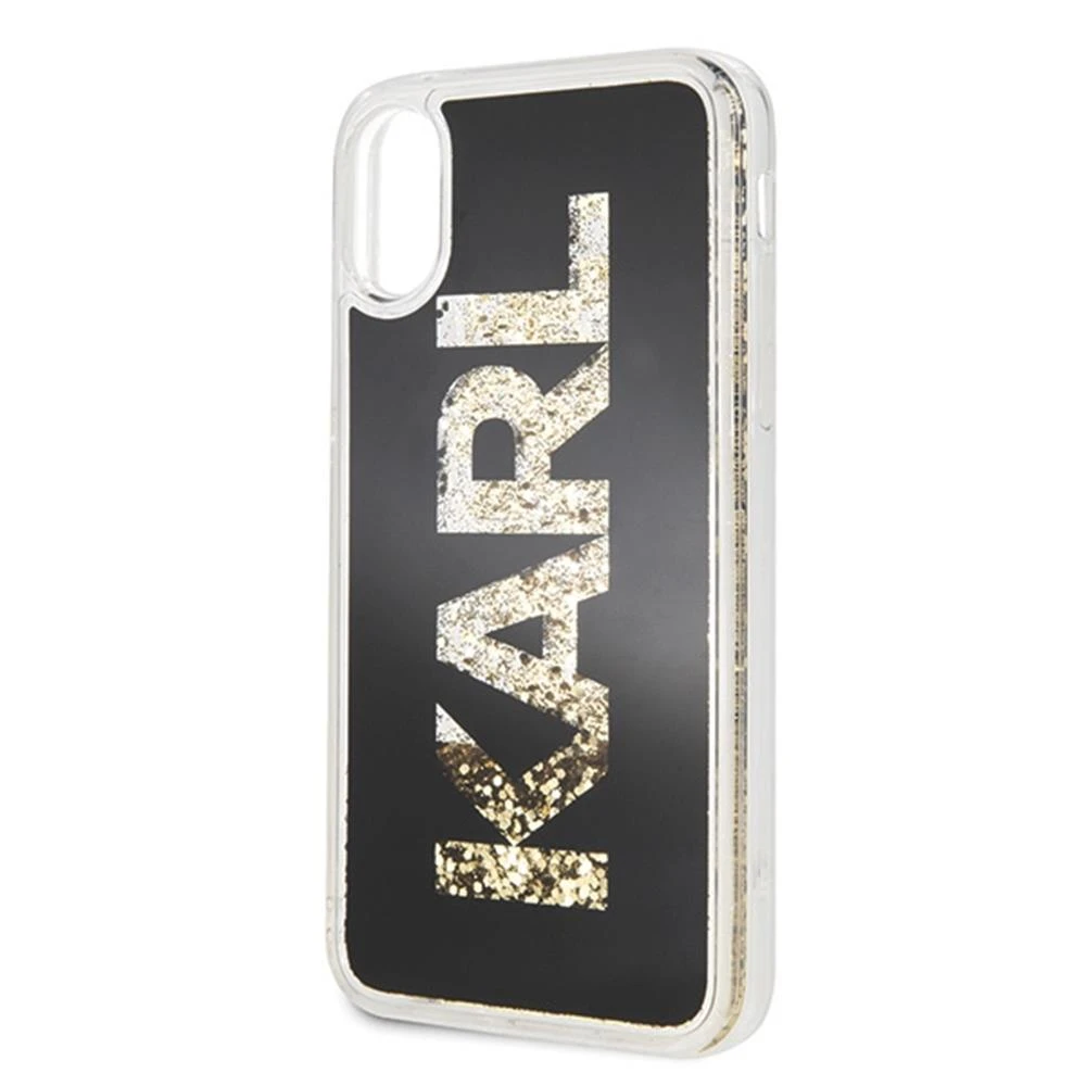 Dėklas Karl Lagerfeld Karl Logo Glitter iPhone X/Xs Case - Juodas